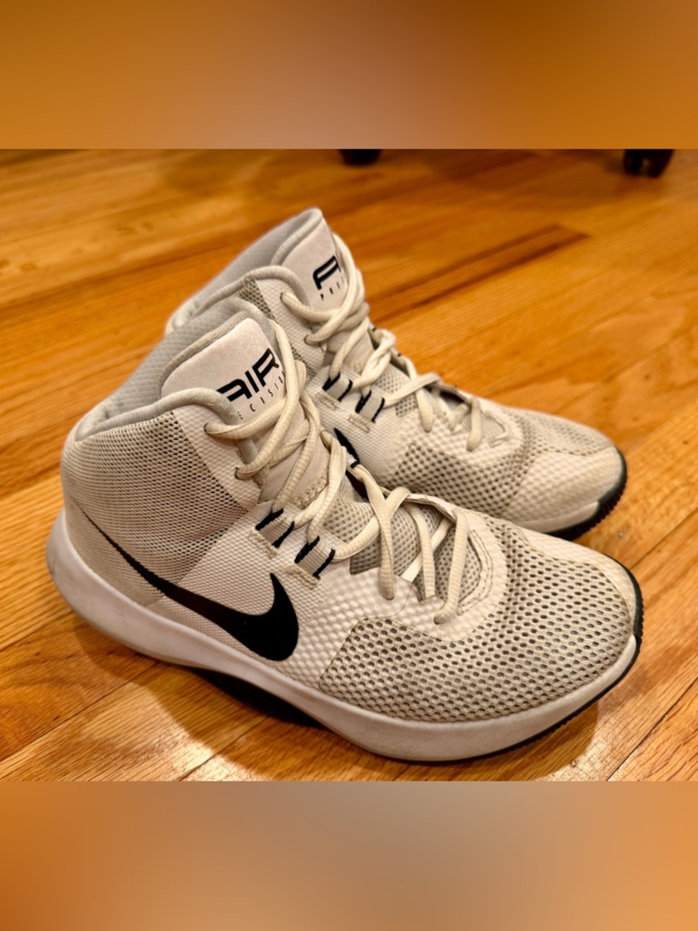 Nike Air Precision - White Basketball High Top Shoes - Sz 6